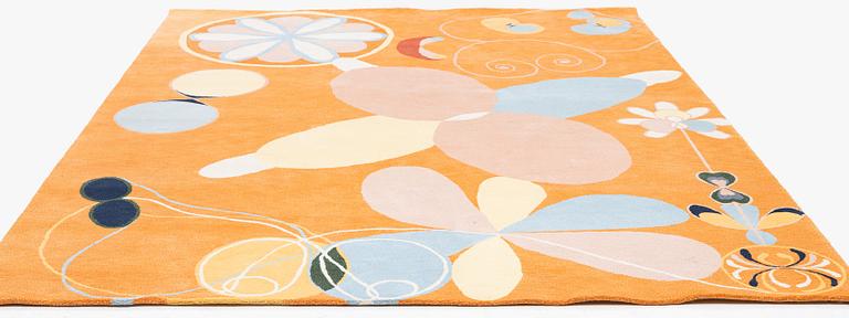 Hilma af Klint, matta, ''Group IV, no 4. The Ten Largest youth'' 1/10, handknuten, ca 315 x 234 cm.