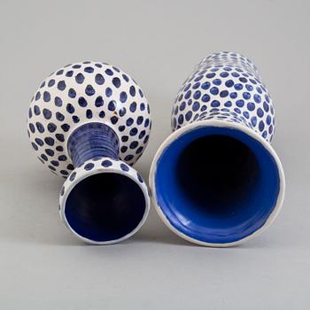 Two ceramic vases by Vicke Lindstrand for Upsala-Ekeby.