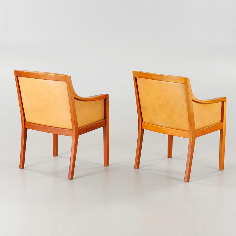 A pair of armchairs by AB A Klaesson Möbelfabrik, Fjugesta, second half of the 20th century.