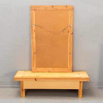 Hallmöbel, "Ruben", Nybrofabriken AB, mirror and chest of drawers, 1970s.