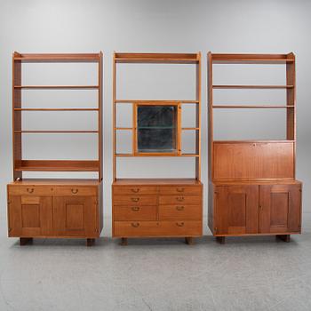 Josef Frank, a set of three mahogany bookcases, model 2112, Firma Svenskt Tenn.