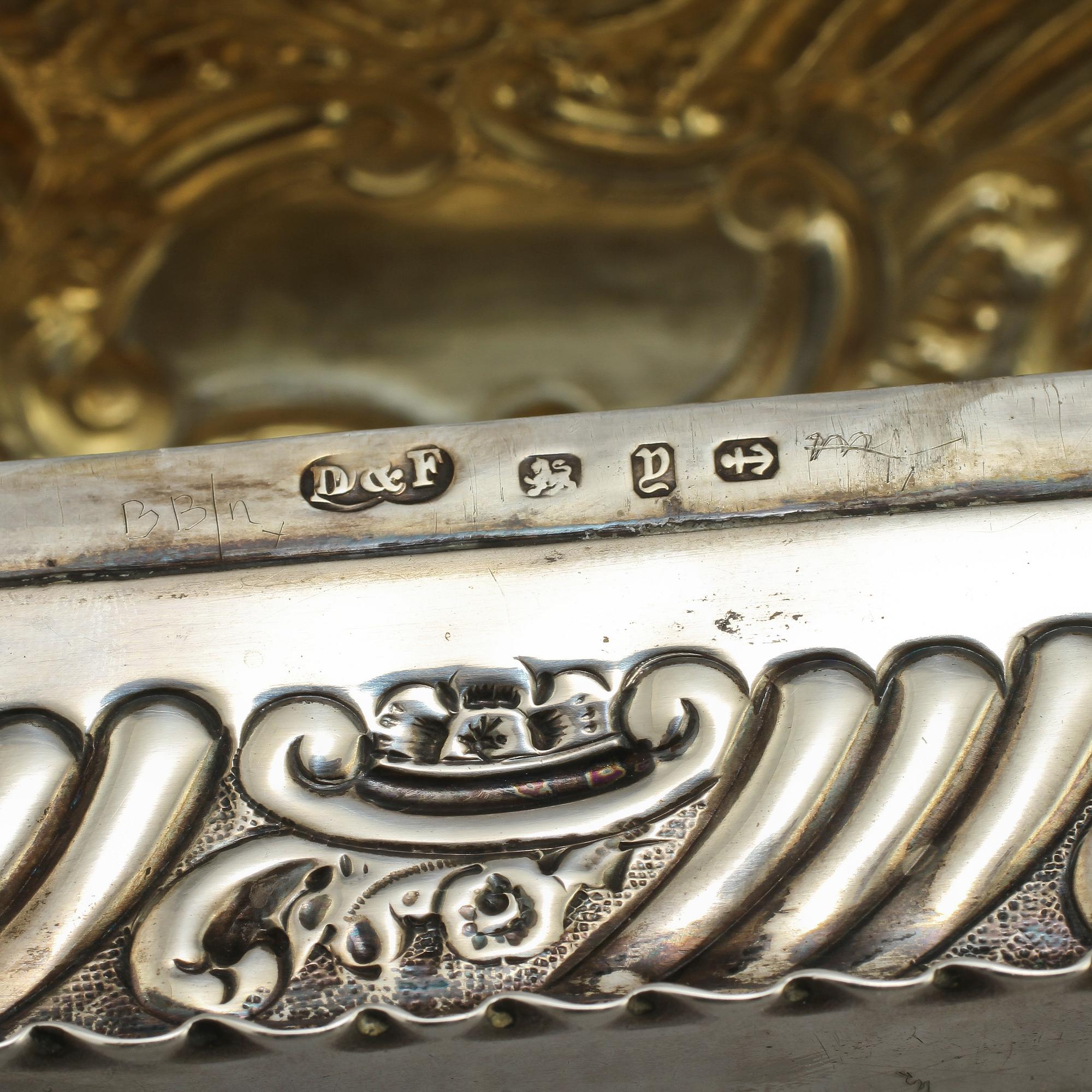 PARTI SILVER, 4 delar, bl a Deakin & Francis, Birmingham, 1898. Tot v 423 g.
