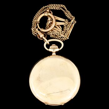 FICKUR, 14 k guld, savonett. Totalt ca 63g.