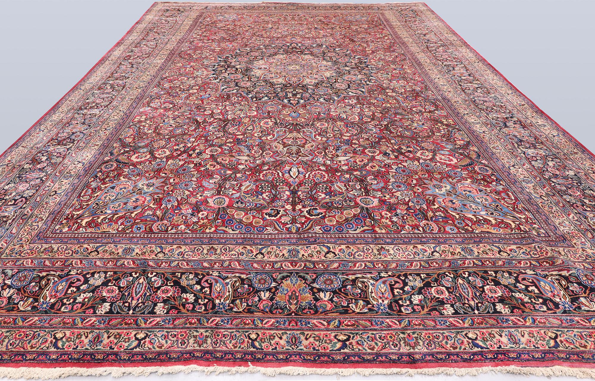 Carpet, Antique Dorokhsh (Khorasan), Signed, 636 x 377 cm.
