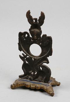 KLOCKSTÄLL, gjutjärn, Riddarromantik, 1800-talets slut.