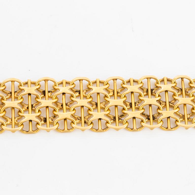 ARMBAND, 18K guld, x-länk.