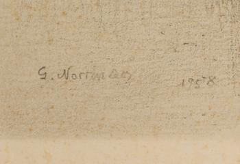 GUNNAR NORRMAN, blyerts, signerad och daterad 1958.