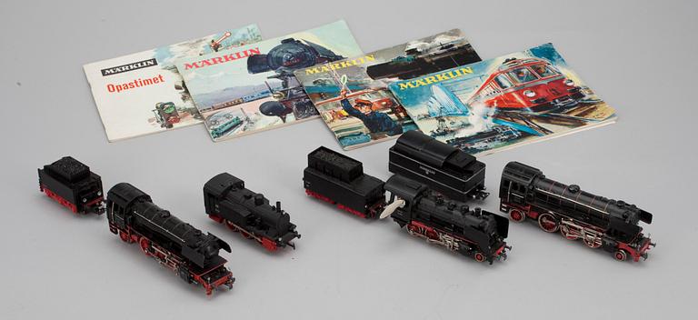 LOK, 4 st, Märklin samt BROSCHYRER 4 st.