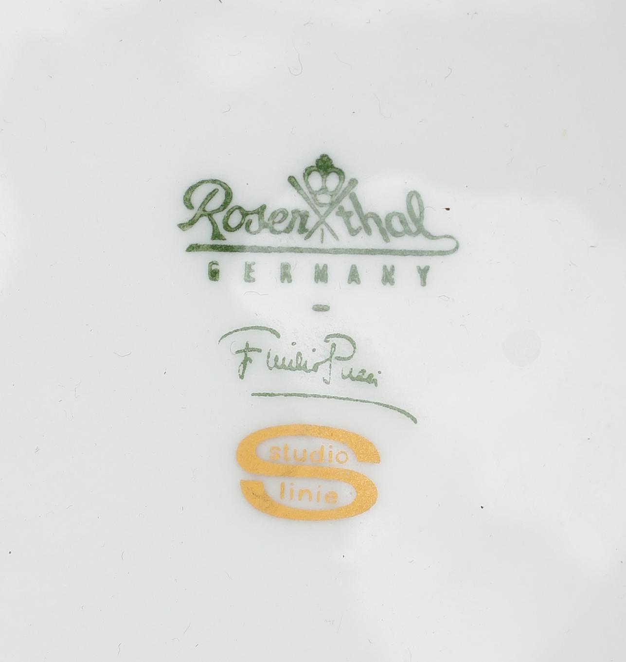 SKÅL PÅ FOT, porslin, Emilio Pucci, Rosenthal.
