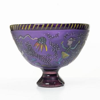 Ulrica Hydman-Vallien, a bowl, Kosta Boda.