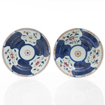 Seven plates, China, Qing Dynasty, Qianlong, 1736-95.