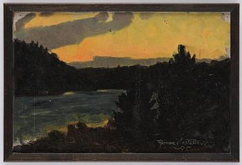 Gunnar Hallström, Twilight by the water.