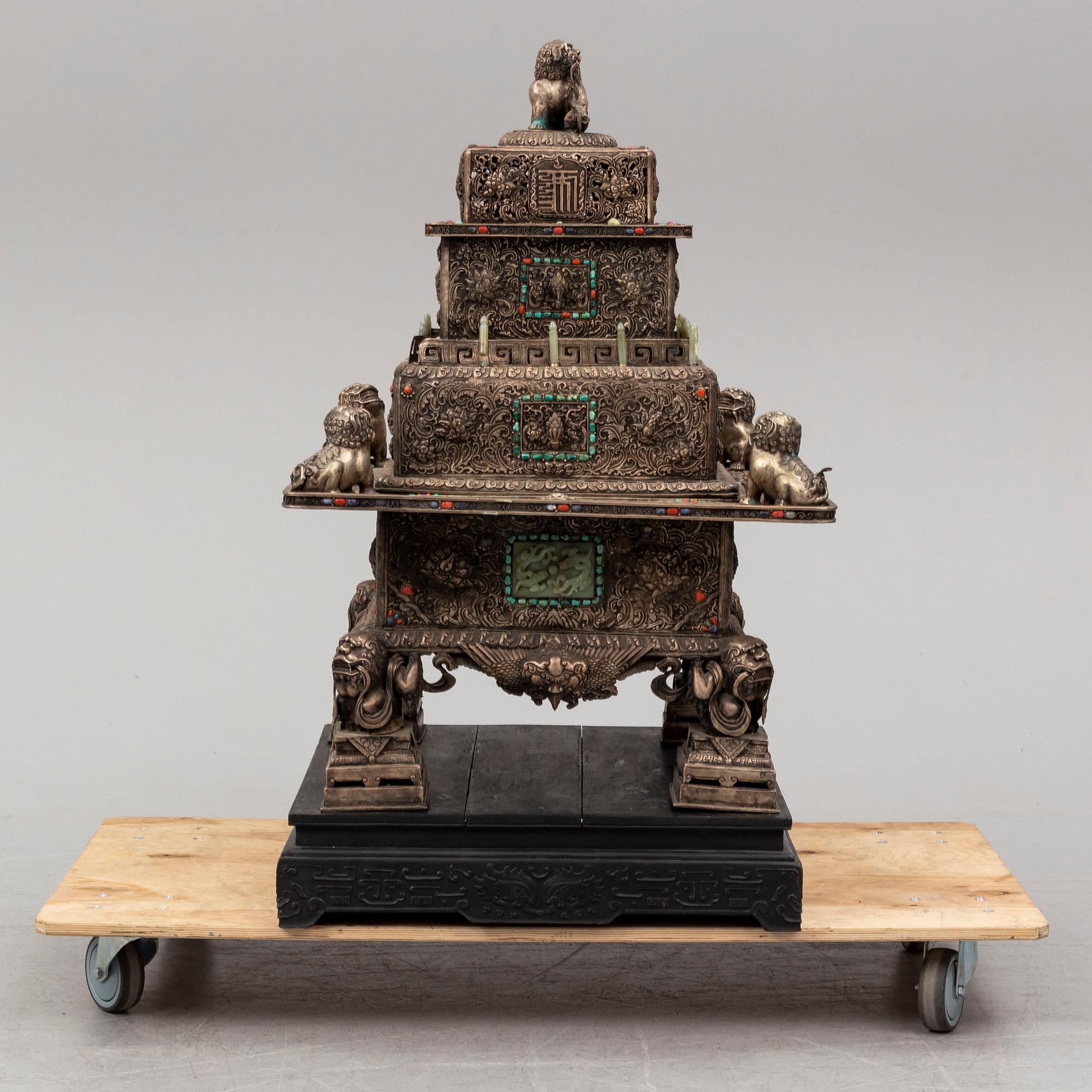 A large Tibetan / Chinese shrine, 20th Century.