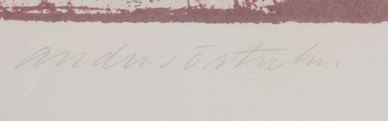 ANDERS ÖSTERLIN, färgserigrafi, sign o numr 89/100.