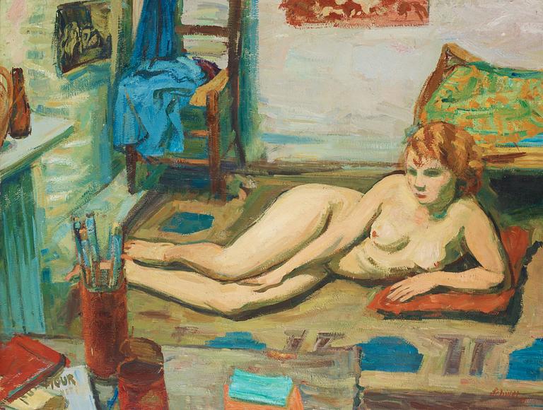 Fritiof Schüldt, Model in the studio.