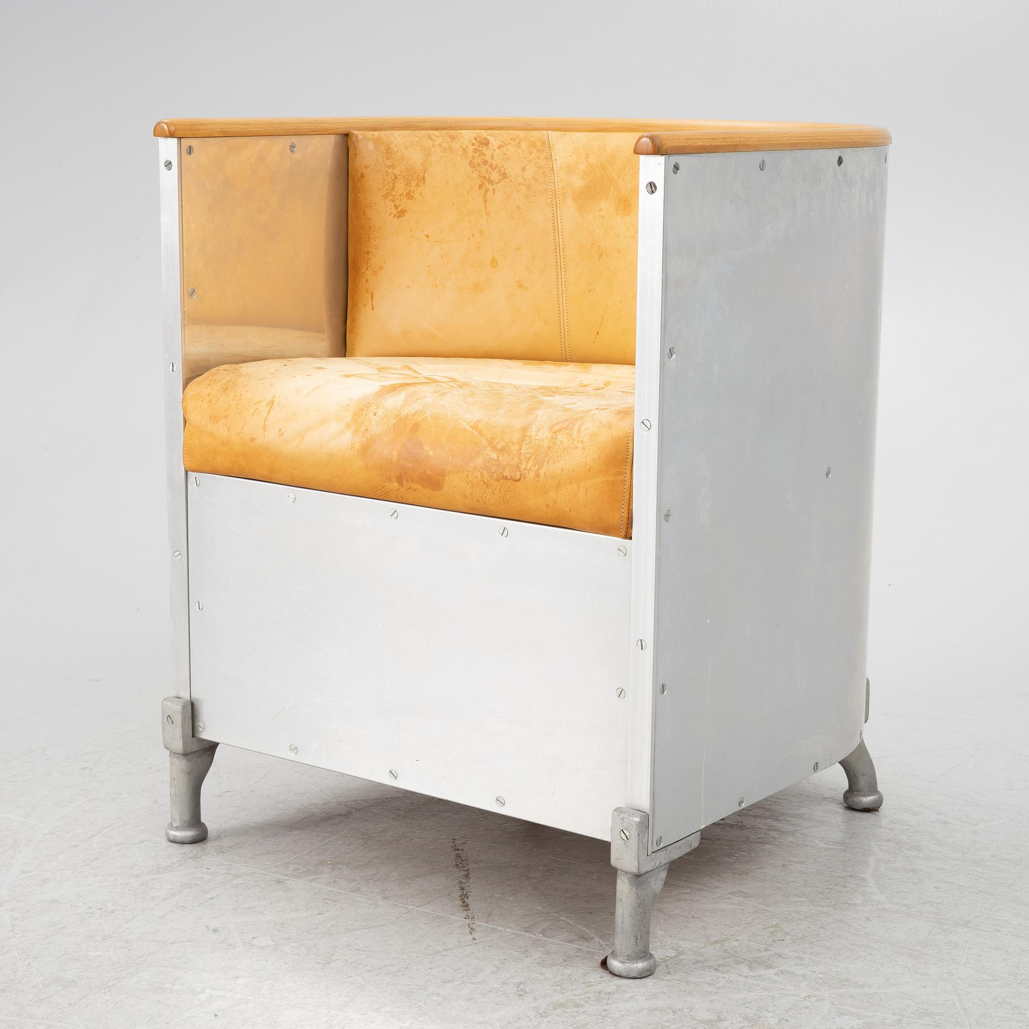 Mats Theselius, an 'Aluminiumfåtölj' armchair, Källemo, Värnamo, post 1990.
