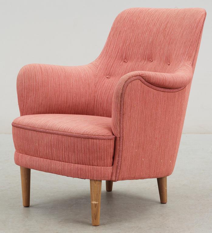 FÅTÖLJ, "Samsas", Carl Malmsten, O H Sjögrens Stoppmöbler, Tranås, 1900-talets andra hälft.