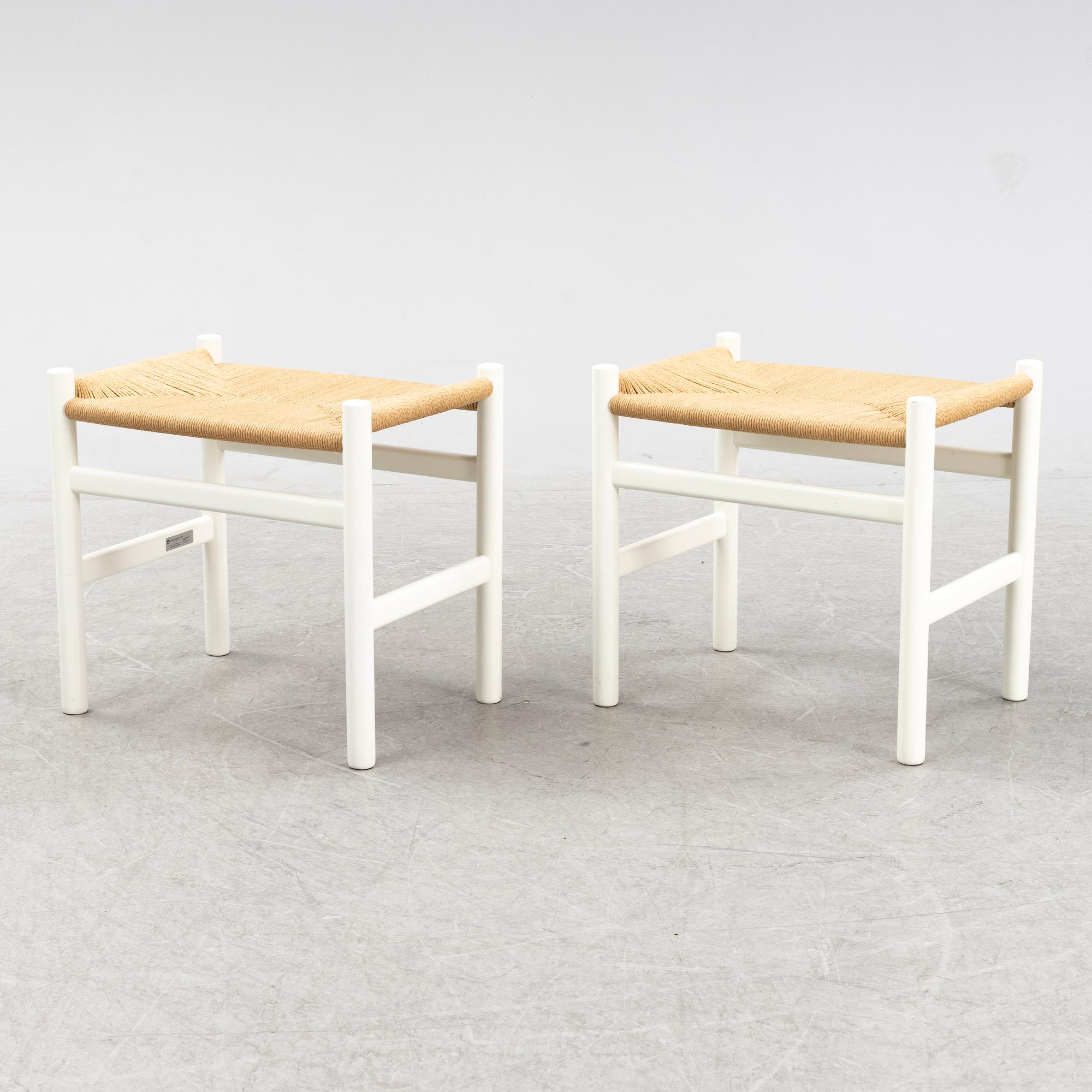Hans J Wegner, pallar, ett par, "CH 53", Carl Hansen & söner, Danmark.