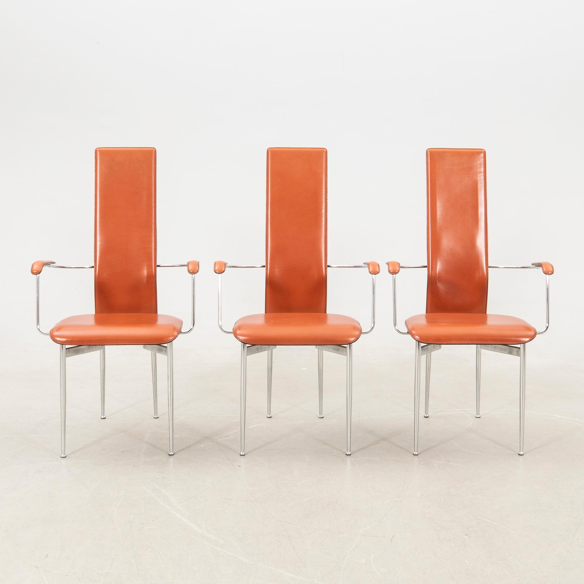 Giancarlo Vegni & Gianfranco Gualtierotti armchairs 8 pcs for Fasem Italy late 20th century/early 21st century.