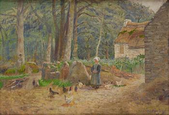 Justus Lundegård, Girl by a farm.