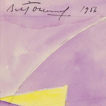 BERTIL ÖHLUND, watercolor on paper, signed and dated 1956.