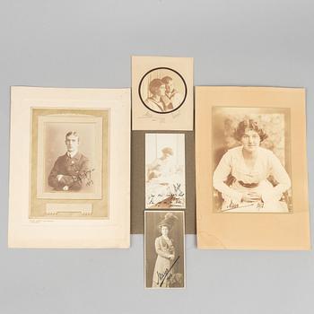 Royal photographs, 4 pieces, personally signed by Prince Wilhelm and Princess Maria.