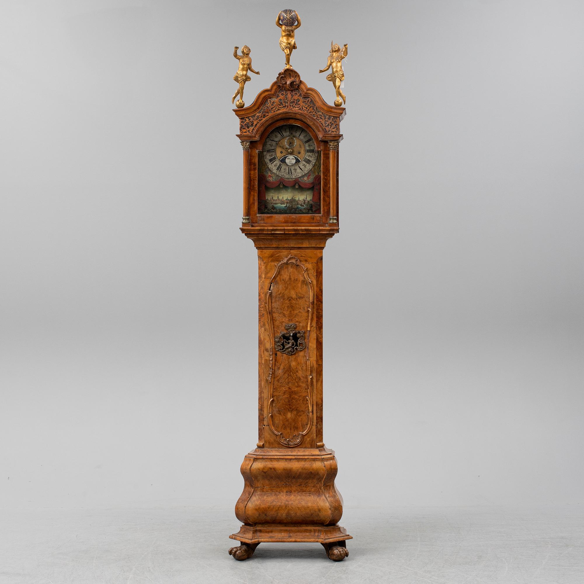 LONGCASE CLOCK, Gerut Bramer, Amsterdam. Second half of the 18th century.