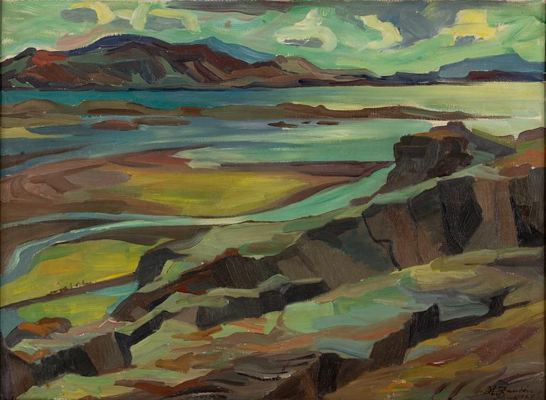 Helge Zandén, oil on canvas, signed and dated 1929.