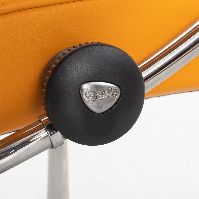 A 'London' stressless easy chair with foot stool, Norway.