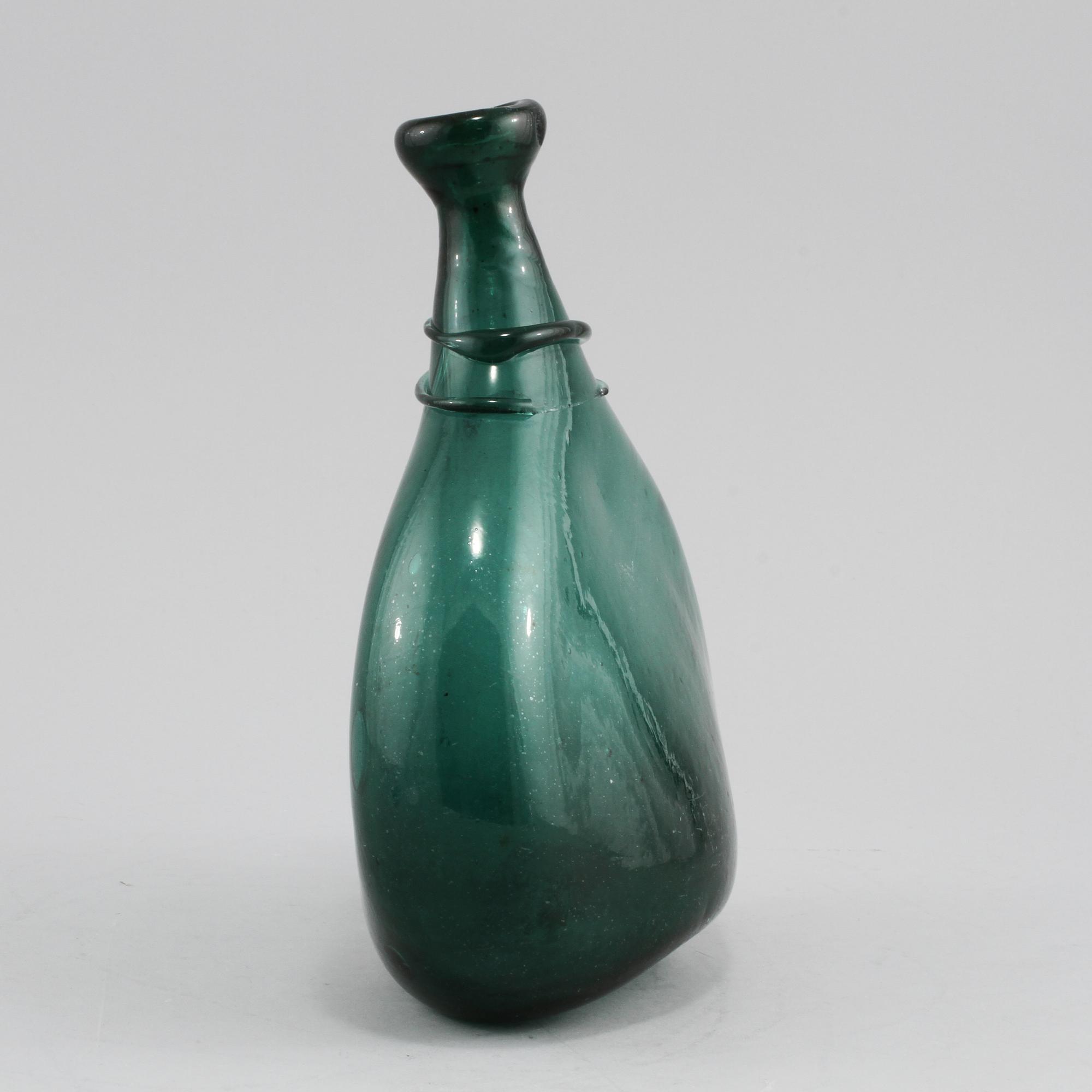FLASKA, glas, troligen 1700-tal.
