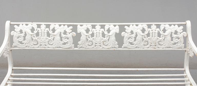 TRÄDGÅRDSSOFFA, gjutjärn, empirestil, omkring 1900.
