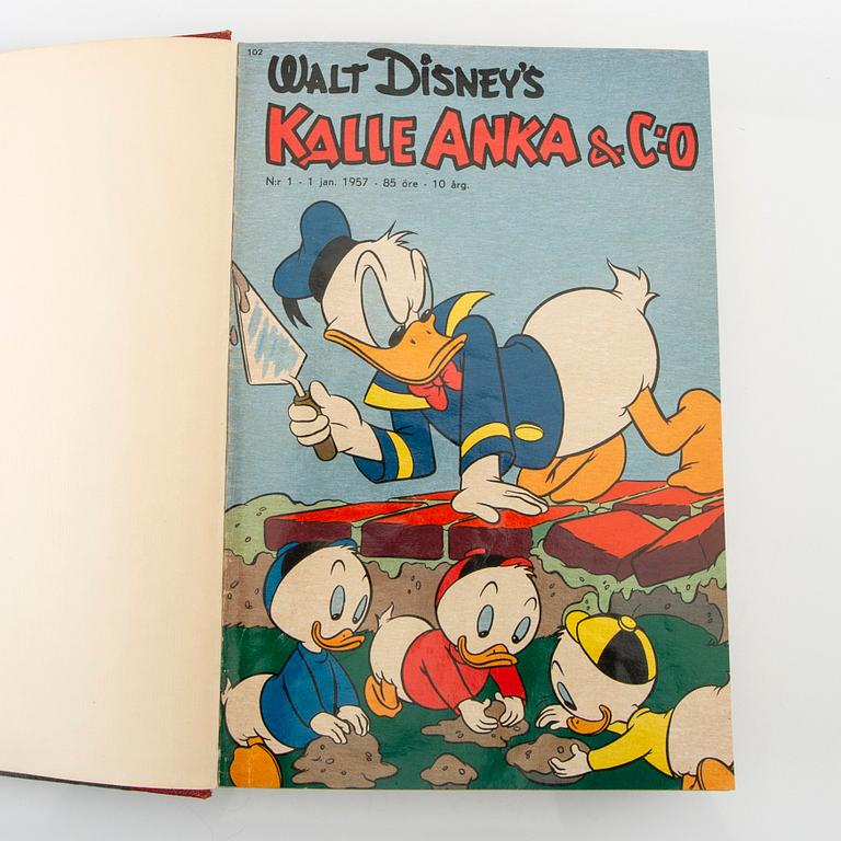 Comic books "Donald Duck & Co" 1955 and 1957.