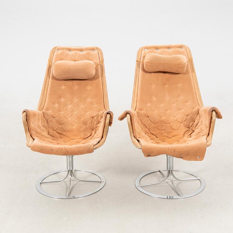 Bruno Mathsson, a pair of "Jetson" armchairs, Dux, second half of the 20th century.