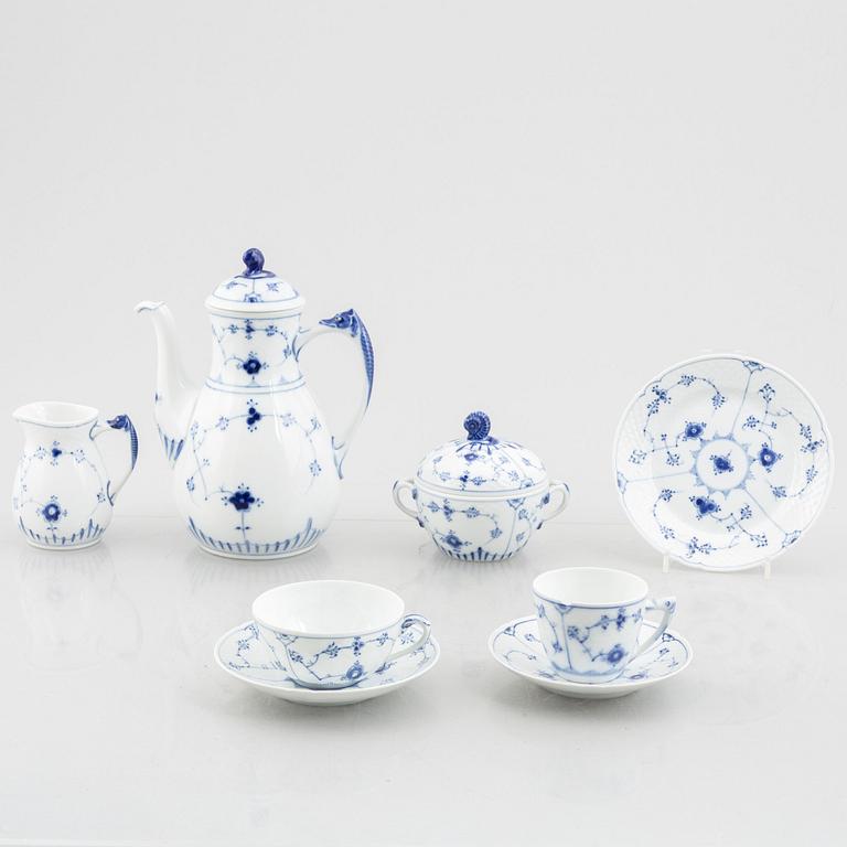 A 30-piece porcelain "Blue fluted" coffee service, Bing & Grøndahl, Denmark.