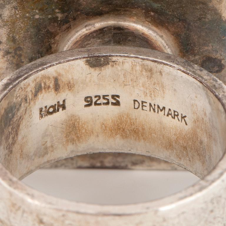 RING, Hans Hansen, sterlingsilver och sodalit. Danmark.