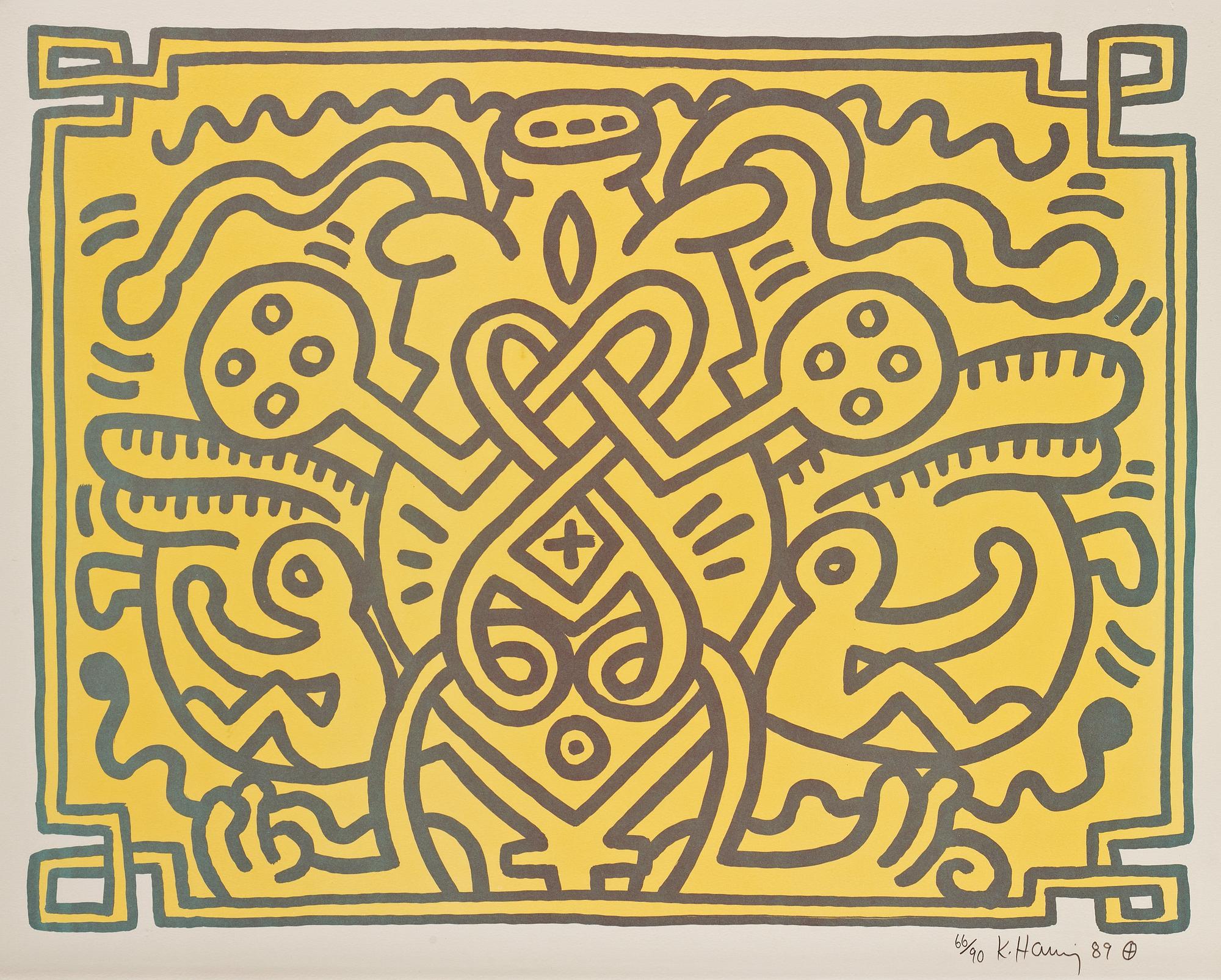 Keith Haring, "Chocolate Buddha 4".