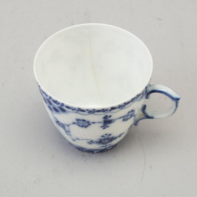 A 9 pieces porcelain table ware 'Musselmalet' from Royal Copenhagen, Denmark.
