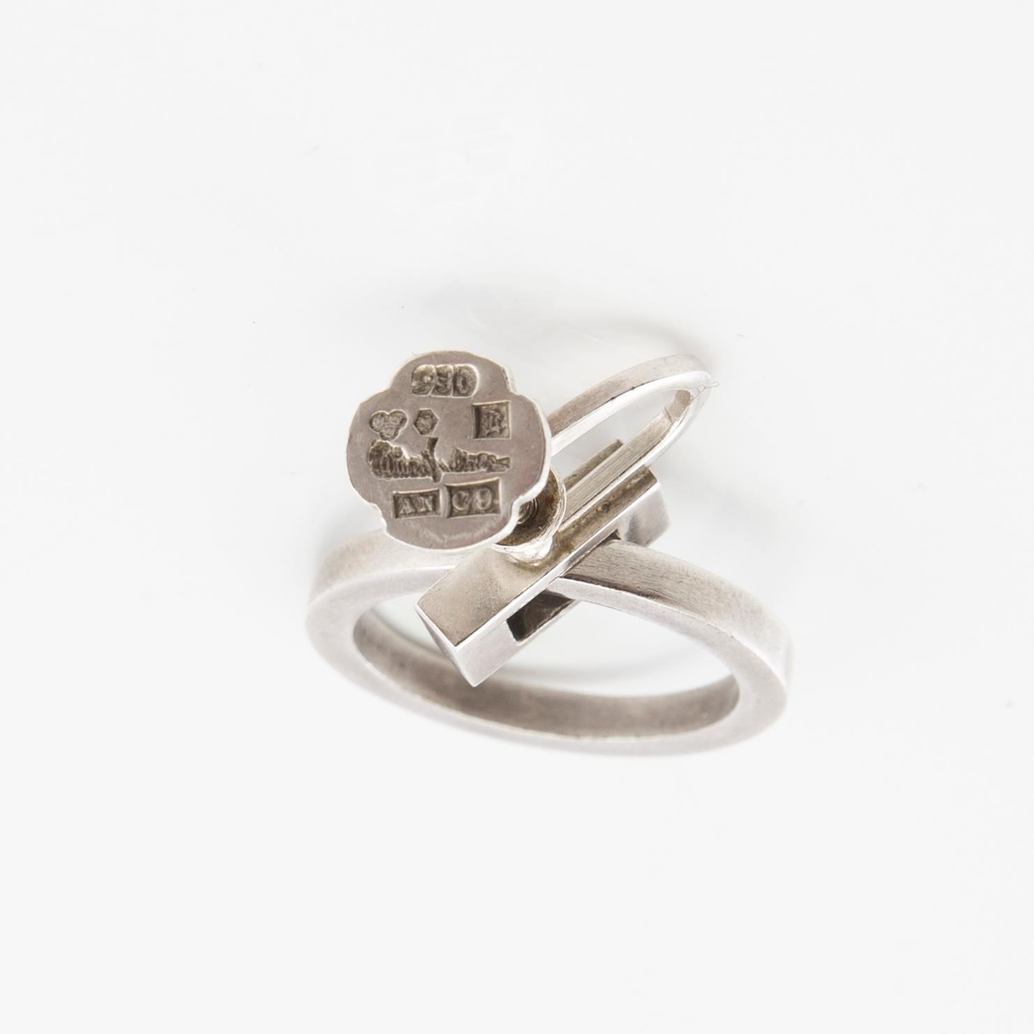 Wiwen Nilsson, a pair of silver earrings, Lund 1953.