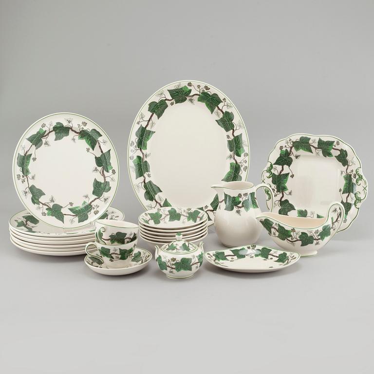A coffee and dinner tableware set of 51 pcs, "Napoleon ivy" by Wedgewood, from the second half of the 20th century.