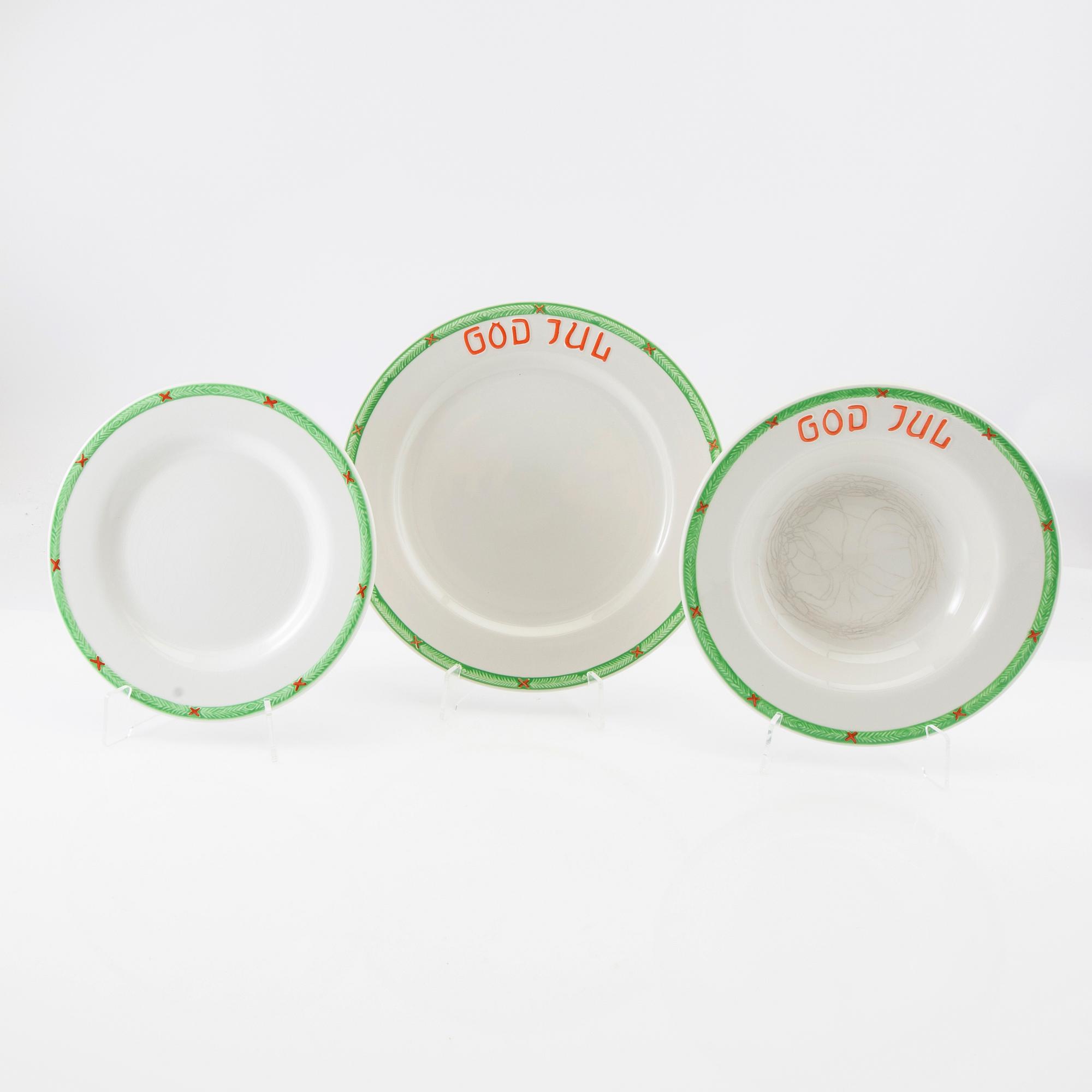 Service 46 pcs "God Jul" Rörstrand second half of the 20th century porcelain.