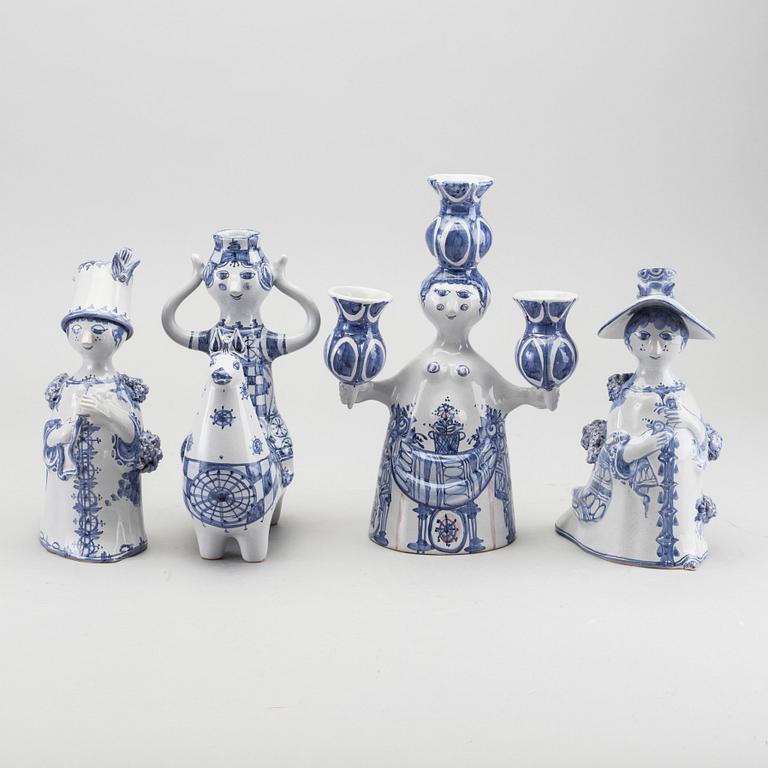 BJÖRN WIINBLAD, keramik, 4 st, signerade och daterade 2001 2002 2003.