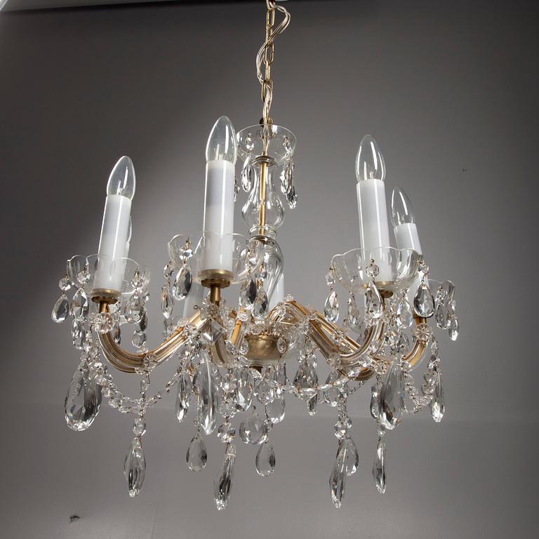 TAKKRONA, glas, Maria Teresia, 1900-talets andra hälft. Tot.  höjd 85 cm.