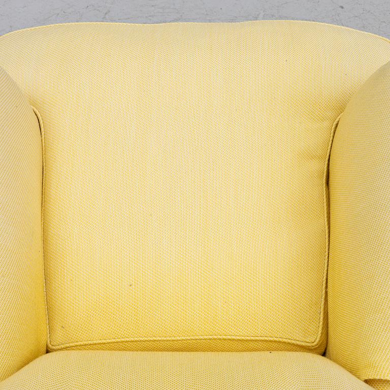Josef Frank, armchair with footstool, model 336, Svenskt Tenn.
