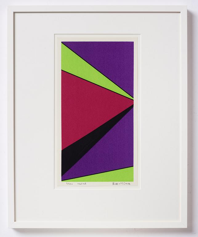 Olle Baertling, silkscreen in colours, 1965-68, signed 3/300.