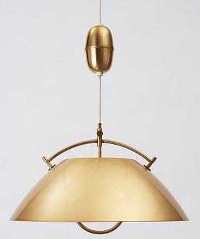 A Hans J Wegner brass ceiling lamp, Louis Poulsen, Denmark 1960's-70's.