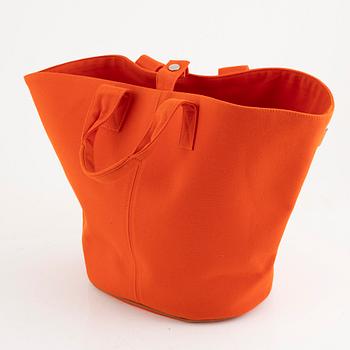 Hermès, an orange cotton 'Panier de Plage PM' totebag.