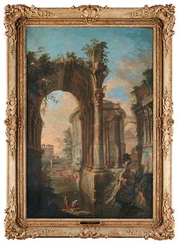 269. Giavanni Nicolas Servandoni, Capriccio with figures.