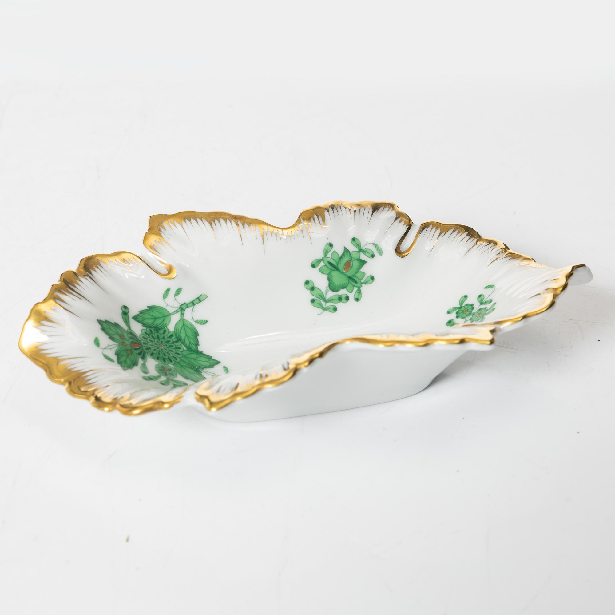 A 42-piece 'Chinese Bouquet' porcelain service and six 'Waldstein rose' coffee cups with saucers, Herend, Hungary.