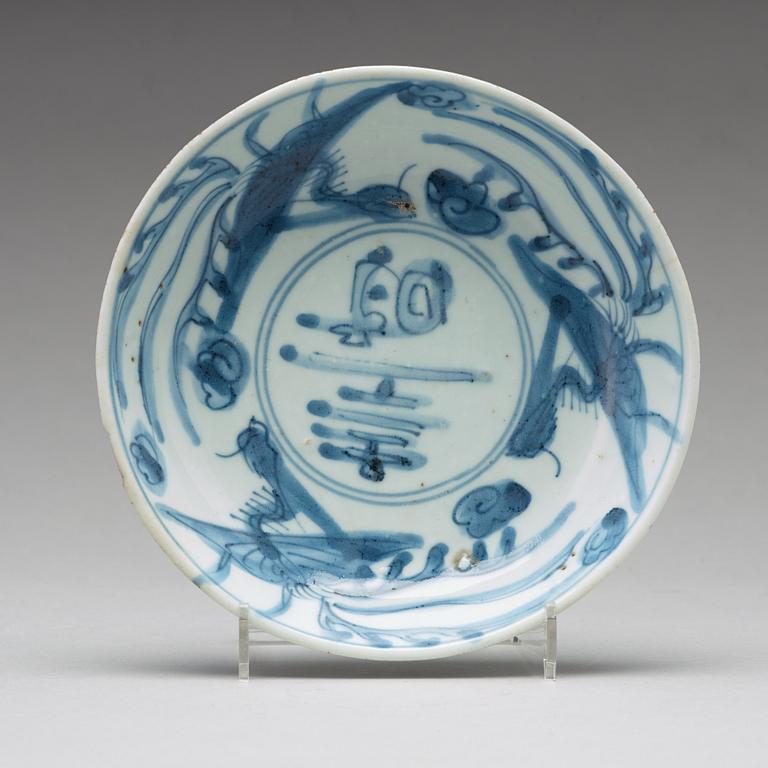 A set of nine blue and white dishes, Ming dynasty, Wanli (1572-1620).