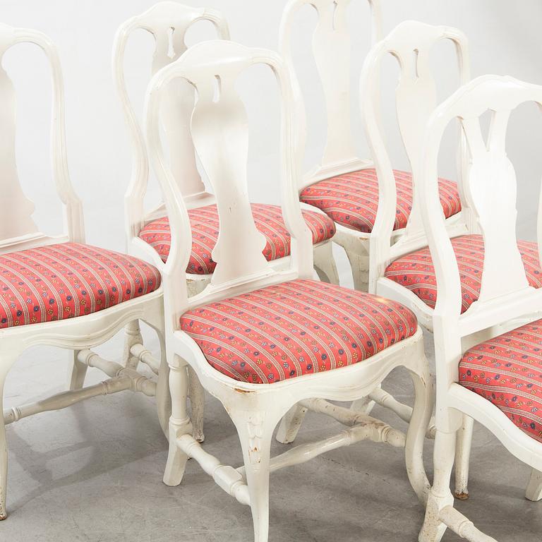 A SET OF 4+2 ROCOCO/ROCOCO STYLE CHAIRS 18TH CENTURY AND LATER.